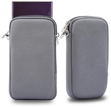 Handyholster 6,9 Zoll Neopren-Telefonhülle, universelle Tasche, Umhängetasche mit Reißverschluss, kompatibel mit iPhone 15 14 13 12 Pro Max, Compatible with Samsung S24 S23 S22 S21 Ultra mit Umhängeba