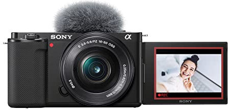 Sony Alpha ZV-E10 - APS-C Interchangeable Lens Mirrorless Vlog Camera Kit - Black
