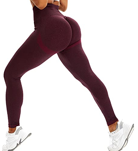 RIOJOY Scrunch Butt Leggings Damen Hoch Taille Blickdicht Sportleggings Po Push Up Yoga Leggins