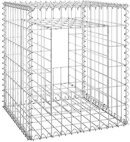 vidaXL Cesto a Gabbione a Torre 50x50x60 cm in Ferro