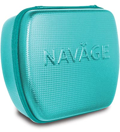 Navage® Travel Case for Nose Cleaner, Teal, Holds 12 SaltPods | Safety Case: Anti-Scratch Protector Organizes Your Nose Cleaner and up to 12 SaltPods for Travel