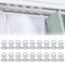 Gancetti Tenda, Ganci per Binario , 50 Pezzi Plastiche Accessori per Tende di Finestra, Porta e Doccia (Bianco)