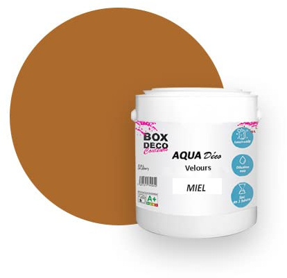 Peinture murale acrylique aspect velours Aqua Déco - 2,5L, Miel
