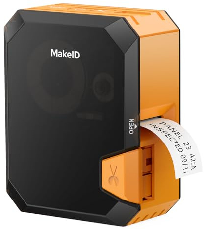 Makeid P31S Etichettatrice Industriale, Stampante Portatile Bluetooth con Etichette da 20mm x 40mm, Macchina per Etichettare Fili e Cavi per Cantieri, Etichettatrice per Guaina Termorestringente