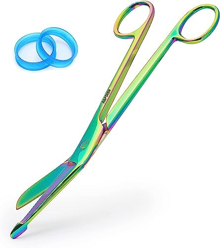 Lister Professionelle Verbandschere, Sicherheitsverband- und Traumaschere, Erste-Hilfe-Schere aus Edelstahl, medizinische Schere für die häusliche Pflege und Krankenpflege (Grün 7,5)