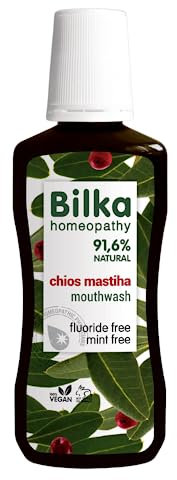 Bilka Homeopathy Mundspülung Chios Mastiha - Natürlicher Zahnfleischschutz Mundwasser mit Plaque Reduzierende Wirkung, Fluoridfrei, Mentholfrei, 250 ml