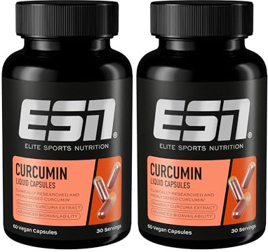 ESN Kurkuma Kapseln, 1000 mg Curcumin pro Portion, vegan, 2 x 60 Kapseln