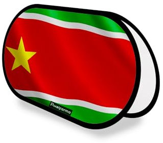 Support publicitaire Ovale Drapeau Guadeloupe en Polyester 70x120cm