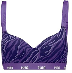 Puma Damen Printed Sports Bra, Astor Purple, M EU