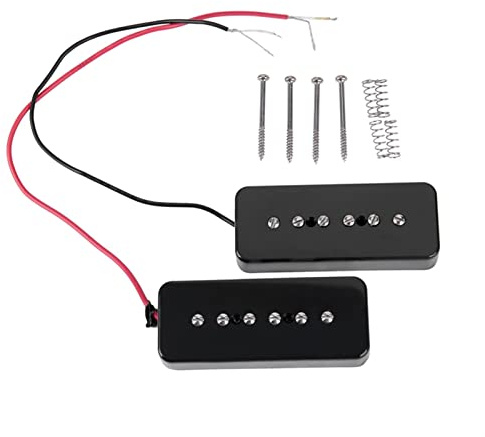 A Set P90 E-Gitarre Soapbar Single Coil Pickups P 90 Soapbar Pickups Pickup für E-Gitarre(Black)