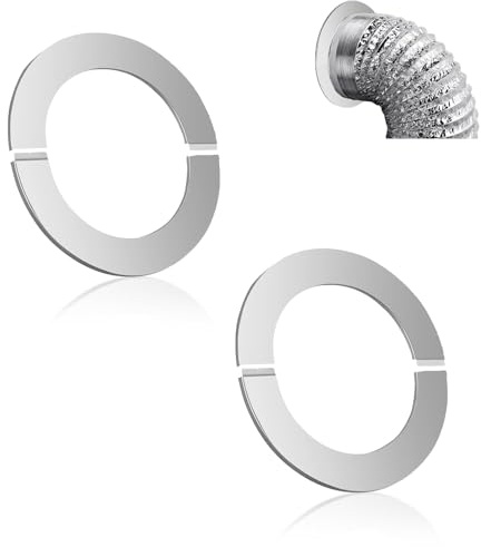 Wjelet 2 stycken täckrosett i rostfritt stål, tvådelad värmerör, delad rörmanschett för ugnsrör, 162 mm, perfekt för kranar och radiatorrör, högkvalitativ beklädnad