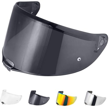 Helmvisier für FF811/VECTOR II/Citation II,Motorradhelm Visier,Motorrad Vollgesichtshelm Windschutzscheibe Schutzhülle Ersatz(Schwarz)
