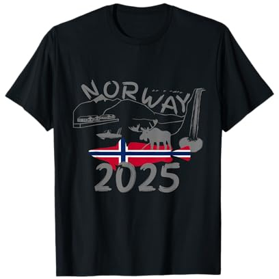 Norwegen 2025 - Seehecht Geschenk für Angler I Meer Elch T-Shirt
