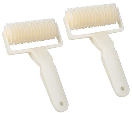 Cabilock 2pezzi Tagliapasta Rete in Plastica Beige Per Pizza Torte e Crostate Utensile Da Cucina Per Decorazioni e Hobbing Facile Da Usare e Pulire