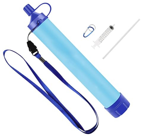Outdoor Personal Water Filter Straw, Water Filtration Straw Emergency Survival Equipment Personal Water Purifier for Hiking,Camping,Travel,and Emergency Preparedness