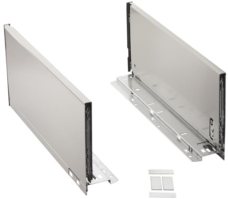 Cajoneras Blum LEGRABOX pure 770C5002I (longitud nominal 500 mm, altura del sistema C 176,8 mm) Cajón de acero inoxidable con protección antihuellas incl. tapas de cierre