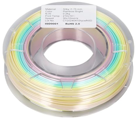 1,75 Mm PLA -Filament, Helles Seidenfilament Multicolor PLA 1,75 Mm, Hochleistungsfilament für 3D -Druck, Geeignet für FDM, Mechanische Komponenten