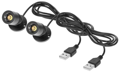 LIFKOME Usb Led Strahler 2 Stück Schrankstrahler Aluminiumlegierung 1w Warmweiß Schmuckvitrinenstrahler Kleine Tischstrahler Für Vitrinen Und Theken