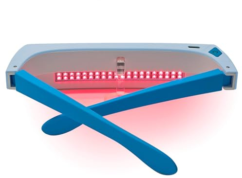 Red Light Therapy Glasses 670nm - Supports Eye Comfort & Visual Wellness, Wearable Red Light Therapy Glasses - UV-Free LED Light, Helps Relieve Eye Fatigue (Red Light)