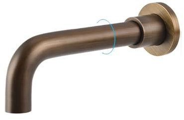 Robinet mitigeur encastré en Laiton Antique avec Bec Fixe Rotatif (Couleur : A Noir) (A Antique)