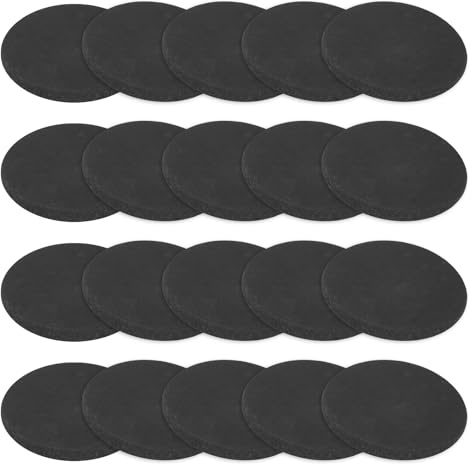 M METERXITY 20 Pezzi Dischi Di Gomma Pieni, 15mm Diametro Esterno X 1.5mm Spessore Dischi Anti-Vibrazione Riduzione Rumore Spessori Guarnizione Fascette Per HVAC/Lavatrici/Mobili