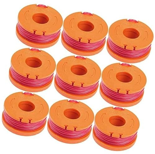 XEDLAMP 9 st Trimmer Spool Line WA0004 Ersättning, for Worx Grästrimmer WG150E WG154E WG155E WG157E WG160E WG163E WG166E WG167E WG169E Trimmertråd för spolar