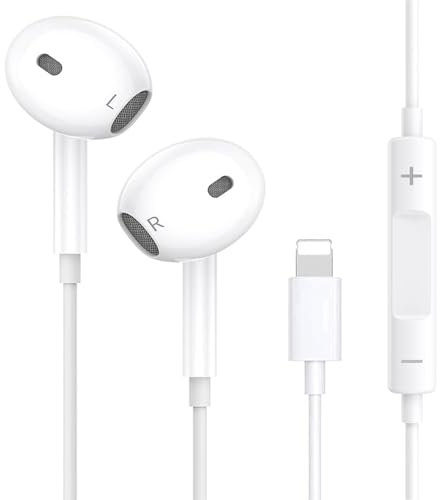 Headphones for iPhone,Wired Earphones Built-in HD Microphone and Volume Control,HiFi Stereo Noise Isolating Headphones,In-Ear Noise Cancellation Earbuds Compatible with iPhone 14/13/12/11/XR/XS/SE/8/7