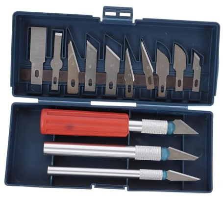 Uonlytech 13pezzi Coltello Da Intaglio Strumento Per Riparazione Di Modelli Di Incisione Coltelli Da Artigianato Modello Riparazione Scultura Affilatura Incomparabile Duraturo Liscio