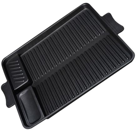 Yardenfun Plaque Barbecue Rectangulaire Antiadhésive pour Barbecue Extérieur Et Four Portable Facile à Nettoyer Et Résistante Aux Taches