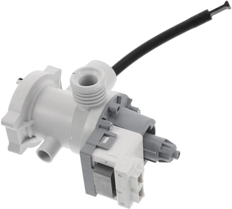 POPETPOP Pompa Di Scarico Lavatrice Bianca Motore Di Ricambio Per Lavatrici a Carica Frontale, Motore Pompa Per Scaricare L'acqua Facile Manutenzione e Struttura Durevole