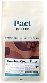 Pact Bourbon Cream Filter, 500g, Medium Grind, Ground Coffee | Dark Roast, Ethically Sourced, Freshly Roasted
