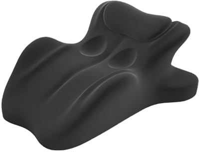 Wedge Shaped Memory Sponge Pillow, Ergonomic Body Support pad for Side Lying, backrest, and Prone Lying (Black)