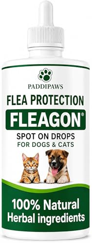 Natural Flea Drops for Dogs & Cats – Spot On Flea Treatment Alternative – Helps Repel Fleas, Ticks & Mites – Plant Based Essential Oil Formula