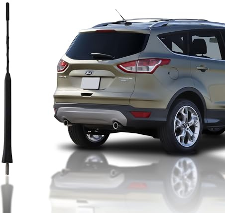 9-Inch Antenna Mast Black for Ford Escape (2013-2019) – Highly Durable Premium Short Antenna – Car Wash-Proof Radio Antenna for FM AM – Rugged Design – Ford Escape Accessories