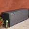 Dmora Baule Zele, Cassapanca Multiuso, Baule Contenitore, Box portaoggetti, 100% Made in Italy, 138x53h57 cm, Grigio Chiaro e Nero