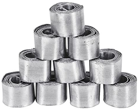 10Rollen Angeln Blei Blatt Bootoow Weiches Blei Rolle Blei Blatt Streifen（0.6mm,1.2mm）, Silber