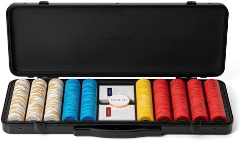 SLOWPLAY Godel lera pokerset, marker 14 g/40 mm, Texas Hold'em