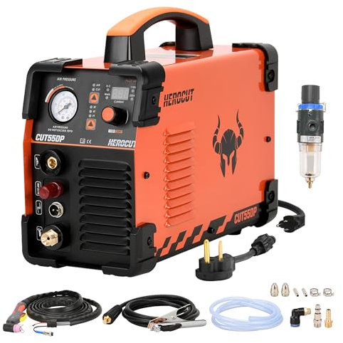 Plasma Cutter, CUT55DP High Frequency 50/60Hz IGBT Inverter Air Plasma Cutting Machine (CUT55DP 110V/220V)