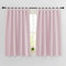 PONY DANCE Rideaux Occultant Court Maison Chambre Isolation Thermiques à Pattes Draperie de Fenêtre Tissu Solid Polyester Opaque, Rose Clair, L 140 x H 145cm, 2 PCs