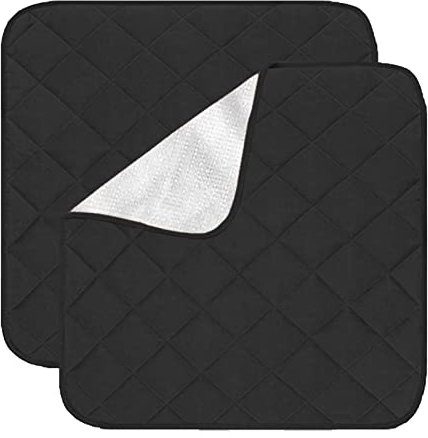 iFCOW Stuhlpolster für Inkontinenz, 2 Stück, wasserdicht, Inkontinenz-Stuhlkissen, rutschfest, saugfähig, waschbar, Inkontinenz-Pad, 22 x 21 cm Sitzschutz