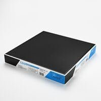 10 Pack of Black Vinyl Suspended Ceiling Tiles, 600 x 600, (595 X 595) Easy to Clean, Square Edge with Black Tape Edging.