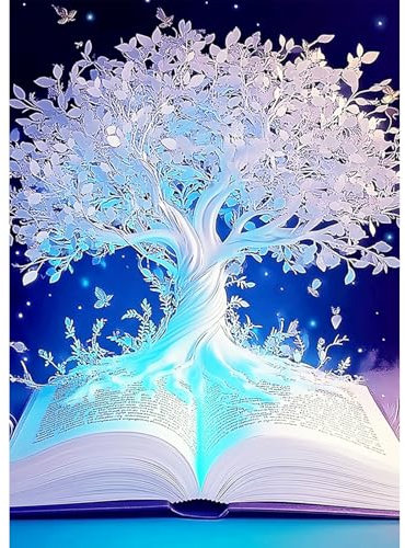 KEYIFA Diamond Painting Kit Árbol de la Vida, 5D DIY Completo Taladro Pintura Con Manualidades Diamantes, Pintura De Diamantes Manualidades Para Adultos, DecoracióN De Pared Hogar 30x40cm