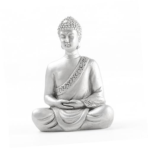 GARVALON Kreative Buddha-Figur Aus Kunstharz Retro-Ornament Für Wohnzimmerdekoration Kleine Buddhistische Statue Als Dekoration