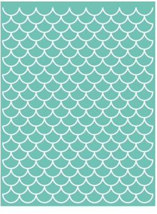 Mermaid Craftelier Embossing Ordner – Wellenprägung für Scrapbooking und Basteln, kompatibel mit Sizzix Big Shot, Big Shot Plus, Revolution, 15 x 20 cm