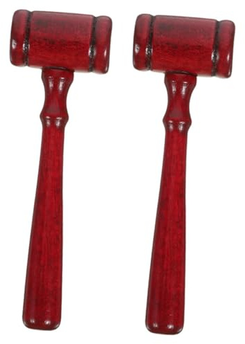 HEALSOPTHY 2pcs Judge Gavel Lightweight Court Hammer for Boys and Girls Cosplay Role Play and Auctioneer Accessories for Themed Parties and Legal Dress up