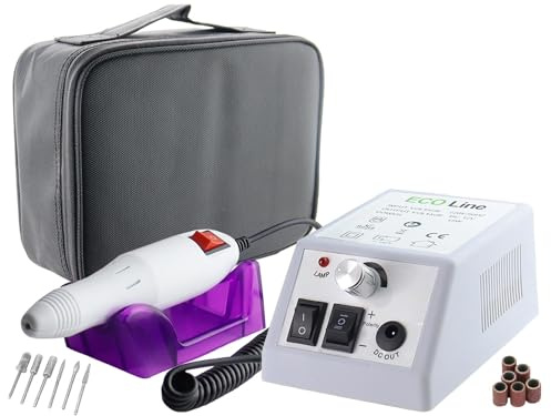Elektrisches Fußpflegegerät mit Tasche Maniküre Pediküre Set mit Koffer | Fußpflege Hornhautentferner Nagelfräser Mobiles Maniküre Schleifgerät für die Pflege der Hände & Füße