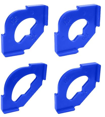 Ronyme 4 Pezzi di Modello per Fresatrice Jig, Utensili per La Lavorazione Del Legno per La Lavorazione Degli Angoli, Blu