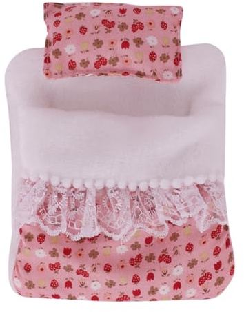 KKTONGXI Accessoire pour Poupée Literie Sacs de Couchage et Oreillers Accessoires en Peluche pour poupées de 17 cm pour Décoration de Lit de Poupée Accessoires de Chambre À Coucher Réalistes