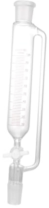 Cabilock Embudo De Separación De Presión Constante Cilíndrico De Vidrio Para Laboratorio De Química Para Separación De Líquidos y Equipo De Embudo Para Líquidos Duradero y Preciso