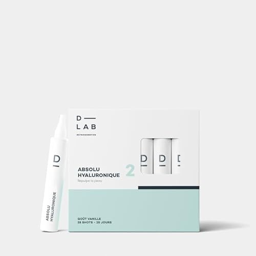 D-LAB | Absolu Hyaluronique Shots 28 Jours | Acide Hyaluronique Vegan | Peau Hydratée, Rebondie & Lissée | Résultats Visibles dès 7 Jours